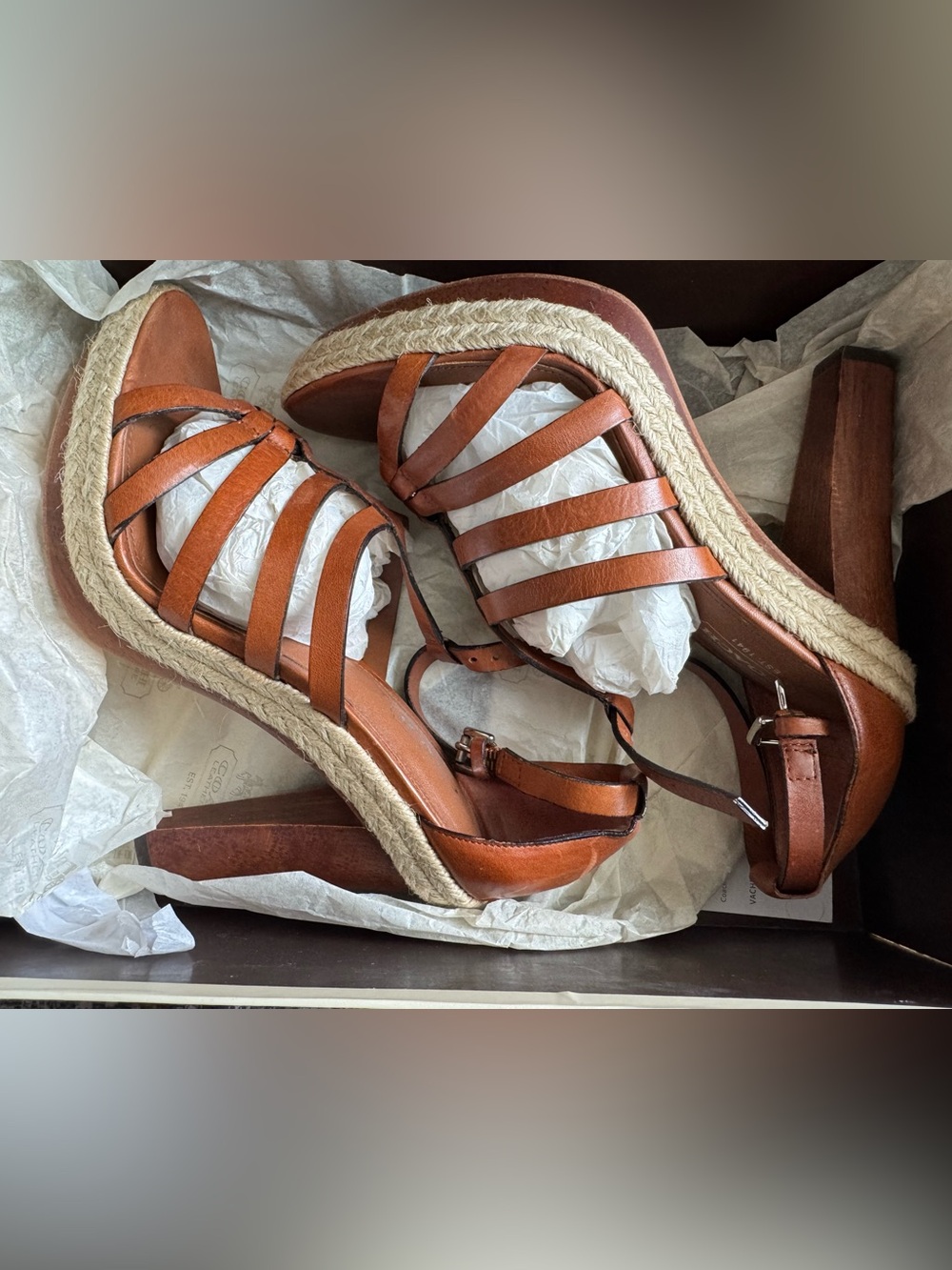 Coach Delanie Veg Leather Shoes - Cognac